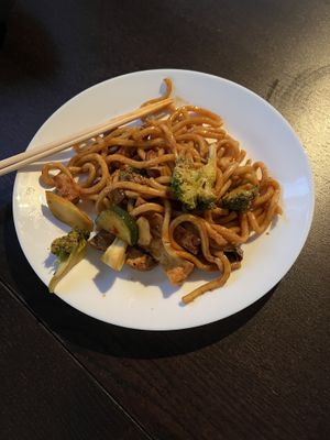 Fried udon noodles  at Sen Chay in Helsinki