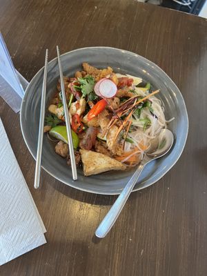 Vegan Pho with ALL the proteins!  at Sen Chay in Helsinki