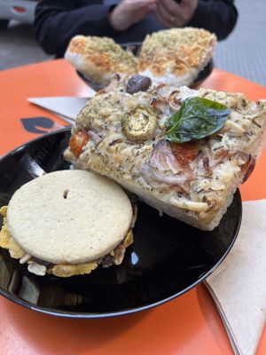 Focaccia and an Alforje  at Craft Vegan Bakery - Recoleta in Buenos Aires