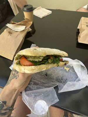 Caprese sandwich   at Craft Vegan Bakery - Recoleta in Buenos Aires