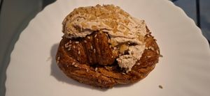 Coffee cream medialuna at Craft Vegan Bakery - Recoleta in Buenos Aires