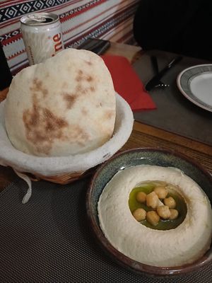 Hummus at Jafra Restaurante & Shisha Lounge in Lisbon
