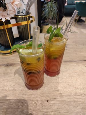 Mango- und Pfirsicheistee at Papa Lu in Trier