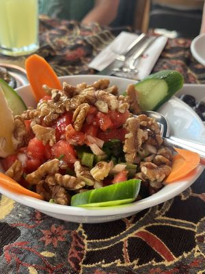 Traditional Turkish salad  at Old Ottoman Cafe & Restaurant in Istanbul