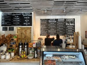 Smoothies, all kinds of breakfast and lunch options. Very nice staff!  at 4 Roots in Ketchum