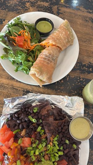 Wrap and nachos at 4 Roots in Ketchum