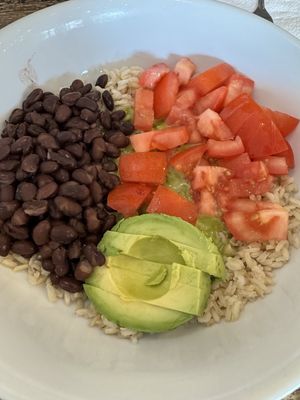 Beans and rice bowl at 4 Roots in Ketchum