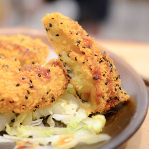 Pumpkin Korokke - Japanese Pumpkin Croquettes at Shokudo Southampton  in Southampton