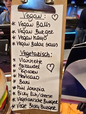 Vegan options at Frituur De Bosrand in Bruges
