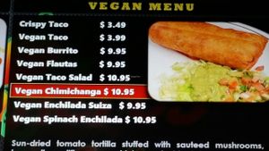 menu at Habanero's Bar and Grill in Scotts Valley