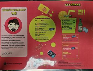 Menue beverages at Kkokki Loves Vegan 2 in Hamburg