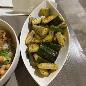 Shredded cucumber with sauce  at Chengdu Noodles in Niagara Falls