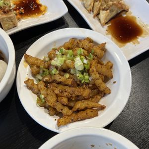 Fried potato with sweet and sour garlic sauce  at Chengdu Noodles in Niagara Falls