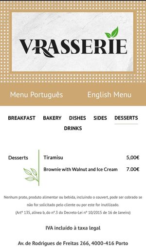  at Vrasserie in Porto