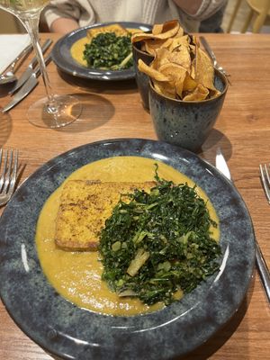 Tofu mango Caldo verde  at Vrasserie in Porto
