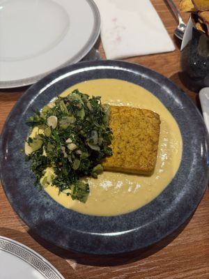 Tofu with caldo verde (my favorite!)  at Vrasserie in Porto