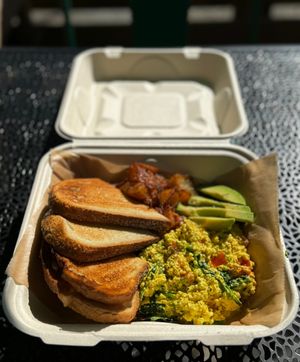 Vegan Tofu Scramble Meal at Fig Tree Cafe in Barnstable