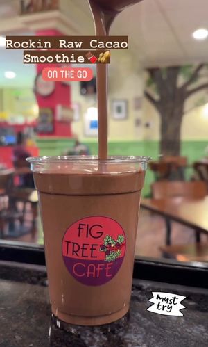 Raw Vegan Smoothies (Rockin Raw Cacao) at Fig Tree Cafe in Barnstable