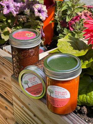 Vegan Homemade Fig Jam + Hot Sauce/Salsa at Fig Tree Cafe in Barnstable