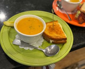 Vegan Homemade Butternut Squash Soup (GF)- quart size available  at Fig Tree Cafe in Barnstable