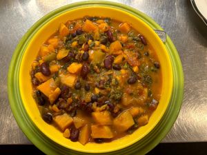 Vegan Sweet Potato Chili (gf) Fall/ Winter Special - quart size available  at Fig Tree Cafe in Barnstable