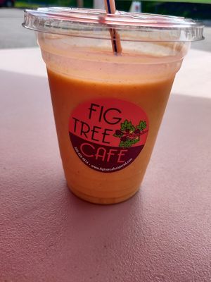 Vegan Mango Mama Smoothie at Fig Tree Cafe in Barnstable