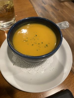 Butternut squash soupp  at Fig Tree Cafe in Barnstable