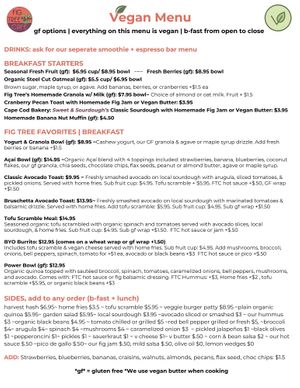  at Fig Tree Cafe in Barnstable