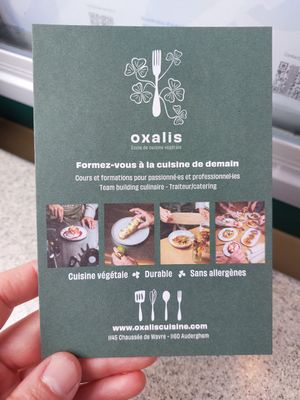  at Oxalis - Ecole de cuisine végétale in Brussels