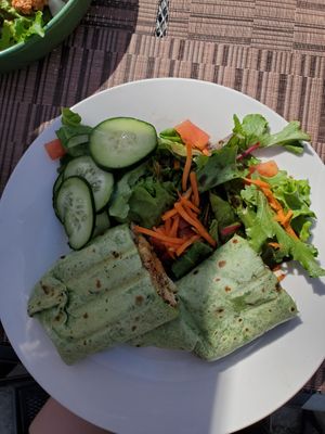Vegan chicken burrito at Lettuce Inn in Concord