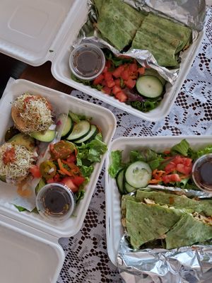 Salads, avocados, quesadilla at Lettuce Inn in Concord
