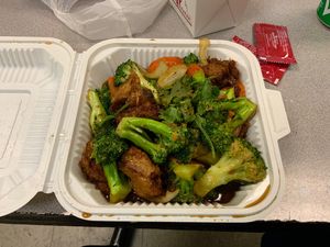 Chicken and broccoli. Delicious ! at Lettuce Inn in Concord