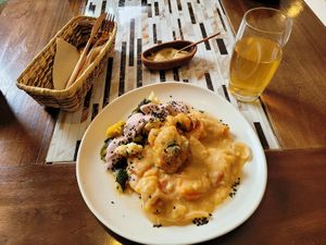 This is the main dish of the lunch special at Kuruba in Cuenca