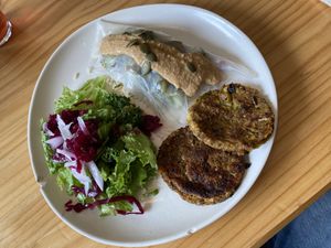 Menu of the day main plate   at Kuruba in Cuenca