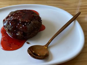 Menu of the day desert  at Kuruba in Cuenca