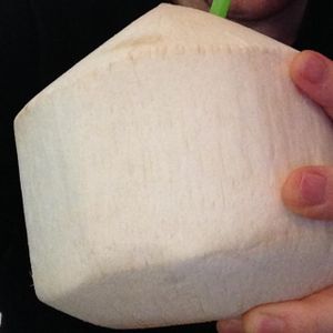 coconut water done right!  at Manik Veggie Cafe in Wiesbaden