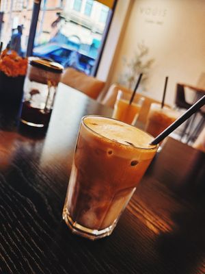 Iced Vanilla latte at Hampton & Vouis - High Street in Manchester