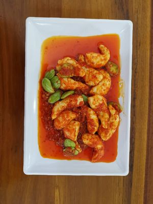 UDANG SAMBAL PETE VEGAN at WEGANSKIE in Kuta