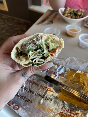 Falafel wrap  at Aladdin's Eatery in Cleveland Heights