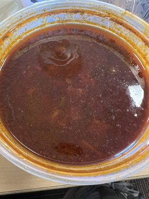 Vegan chili. Spicyyy!  at Aladdin's Eatery in Middleburg Heights