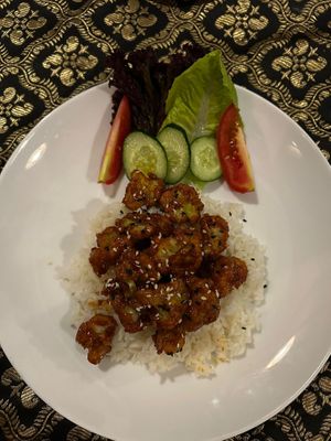 KFC with Rice at Lemongrass in Ubud