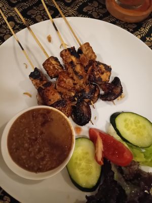 Vegan Teriyaki (Tofu, Tempe, Mushrooms) at Lemongrass in Ubud