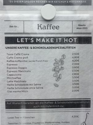 menu at Annettes Café & Bistro Abseits in Kell Am See