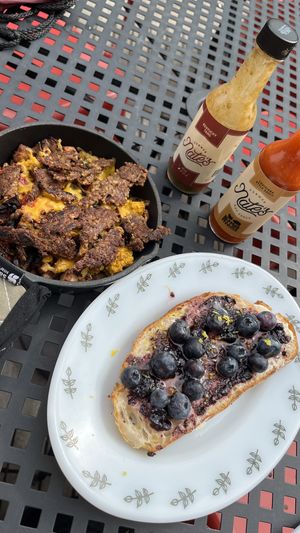 Breakfast skillet $ sweet toast single  at juniper seed in Cincinnati