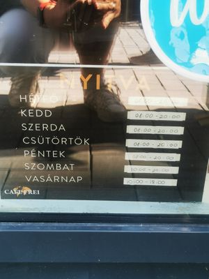  at Cafe Frei Waterfront in Budapest