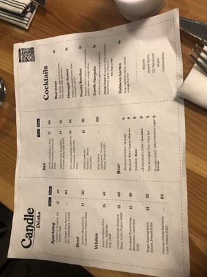 Menu  at NamasTHAI by Candle in New York City