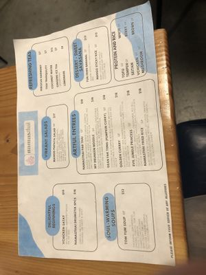 Menu  at NamasTHAI by Candle in New York City