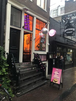 The front steps   at Karma Kebab in Amsterdam