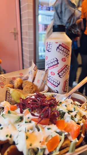 Loaded fries & snack platter   at Karma Kebab in Amsterdam