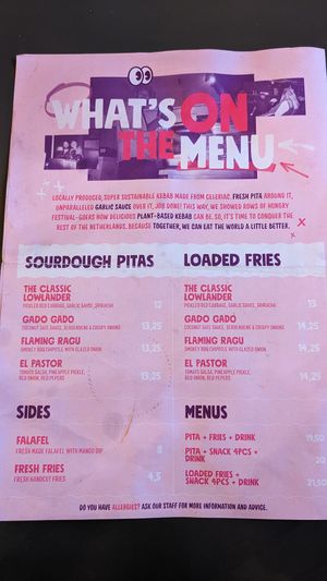 Fully vegan menu 1 at Karma Kebab in Amsterdam